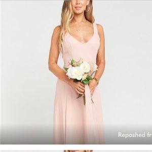 Show Me Your Mumu Jenn Maxi - Dusty Blush Crisp M